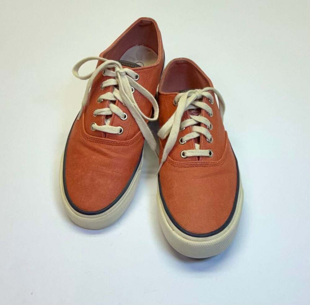 Sperry Top-Sider Unisex Cloud CVO Orange Washed Canvas Sneakers Size 8